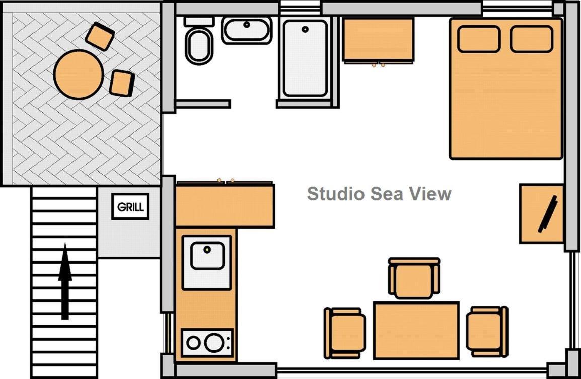 Studio Sea View Borik Ровінь Екстер'єр фото